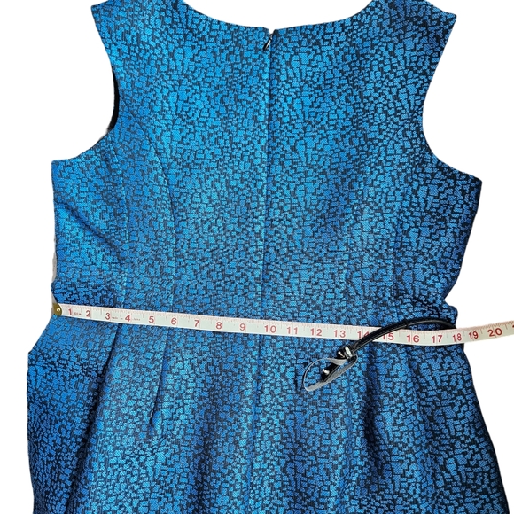 Jones Studio blue and black fit and flare midi dress sleeveless size 12 - Picture 16 of 16